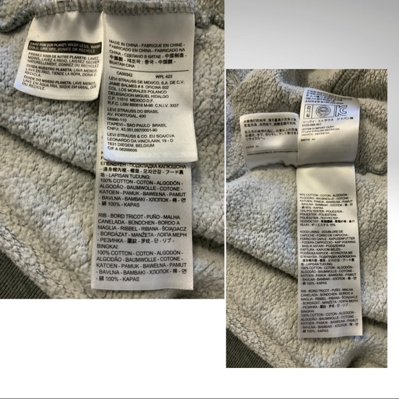 Levi’s Strauss distressed Grey Pullover Hoodie, Sweat Shirt - Picture 6 of 16